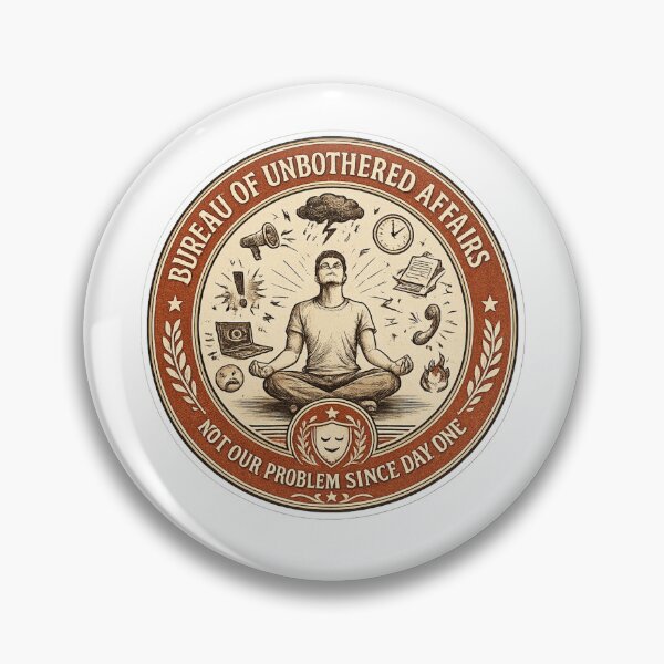 Item preview, Bureau of Unbothered Affairs Not Our Problem – Funny Vintage Seal | Unbothered Confidence Gift designed and sold by irfanshikh.