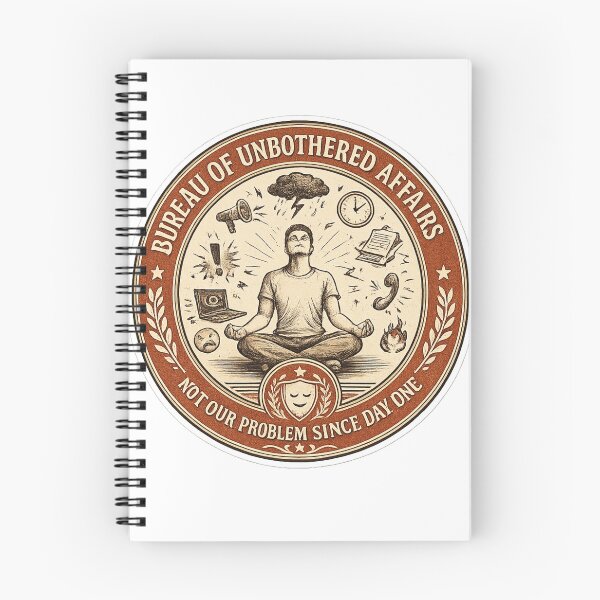 Item preview, Bureau of Unbothered Affairs Not Our Problem – Funny Vintage Seal | Unbothered Confidence Gift designed and sold by irfanshikh.