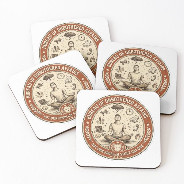 Item preview, Bureau of Unbothered Affairs Not Our Problem – Funny Vintage Seal | Unbothered Confidence Gift designed and sold by irfanshikh.