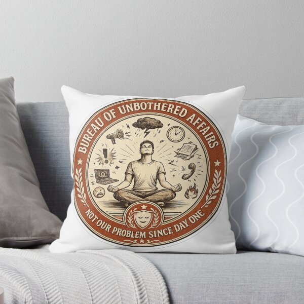 Item preview, Bureau of Unbothered Affairs Not Our Problem – Funny Vintage Seal | Unbothered Confidence Gift designed and sold by irfanshikh.