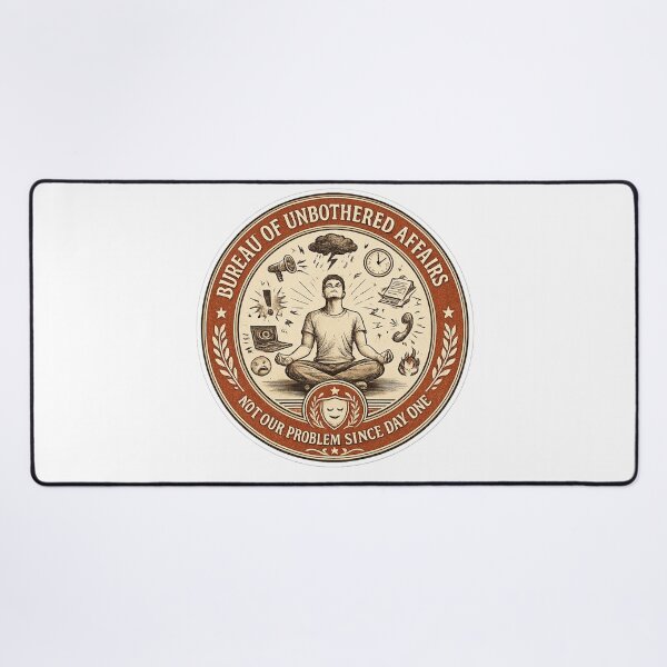 Item preview, Bureau of Unbothered Affairs Not Our Problem – Funny Vintage Seal | Unbothered Confidence Gift designed and sold by irfanshikh.