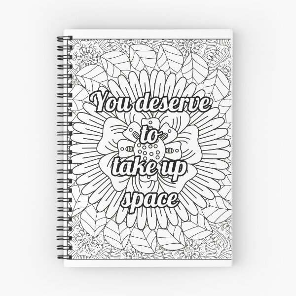Item preview, Mandala Coloring Page - You deserve to tak up space - Stress Relief Printable designed and sold by BreathAndColor.