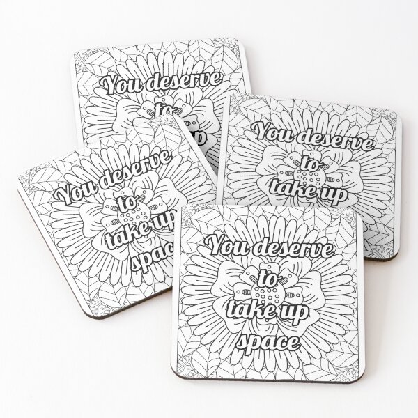 Item preview, Mandala Coloring Page - You deserve to tak up space - Stress Relief Printable designed and sold by BreathAndColor.