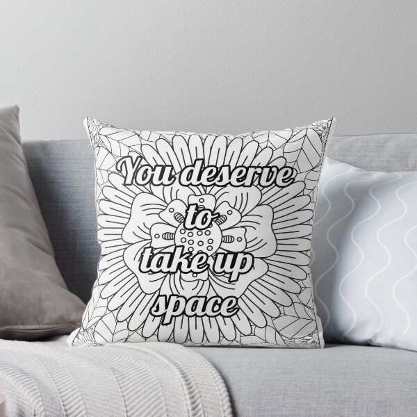 Item preview, Mandala Coloring Page - You deserve to tak up space - Stress Relief Printable designed and sold by BreathAndColor.