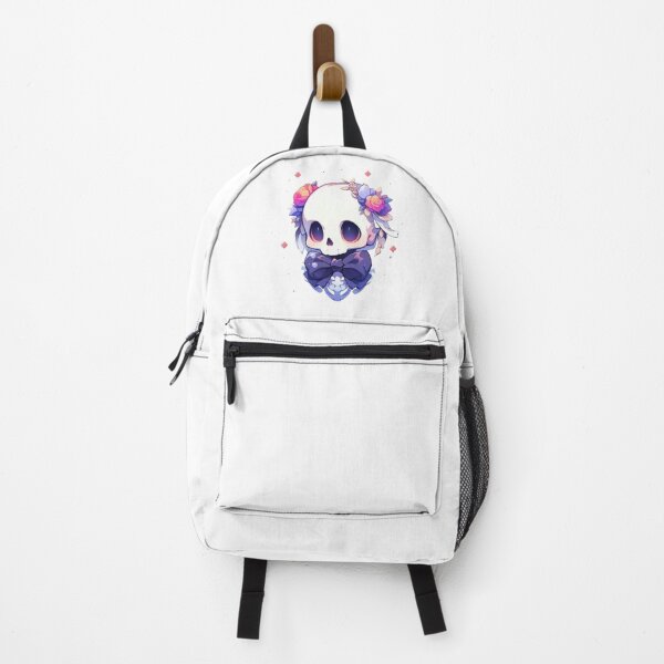 Item preview, Kawaii Floral Skull Chibi Art | Cute Pastel Gothic Skeleton Design designed and sold by SkeletonMood.