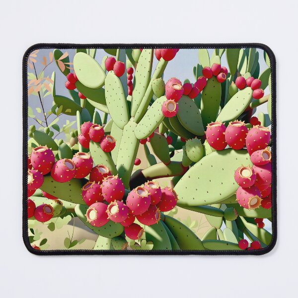 Item preview, Prickly Pear Cactus with Red Fruit designed and sold by Vicky Brago-Mitchell®.