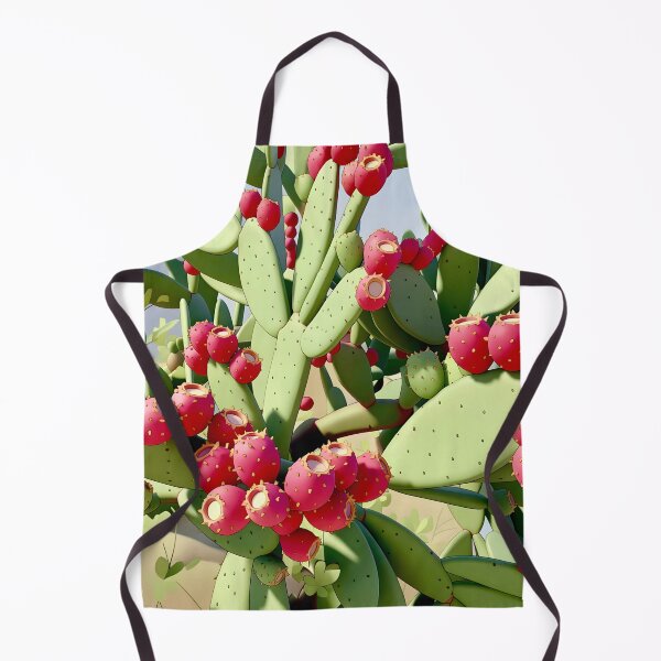 Item preview, Prickly Pear Cactus with Red Fruit designed and sold by Vicky Brago-Mitchell®.