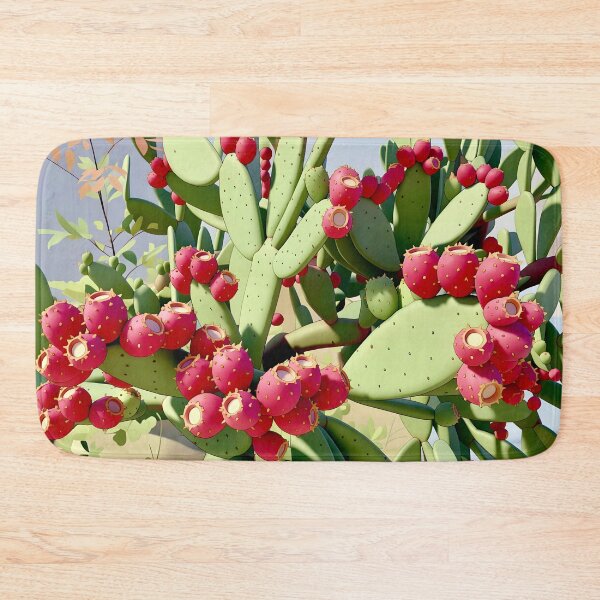 Item preview, Prickly Pear Cactus with Red Fruit designed and sold by Vicky Brago-Mitchell®.