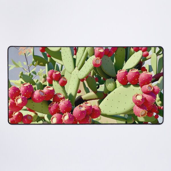Item preview, Prickly Pear Cactus with Red Fruit designed and sold by Vicky Brago-Mitchell®.