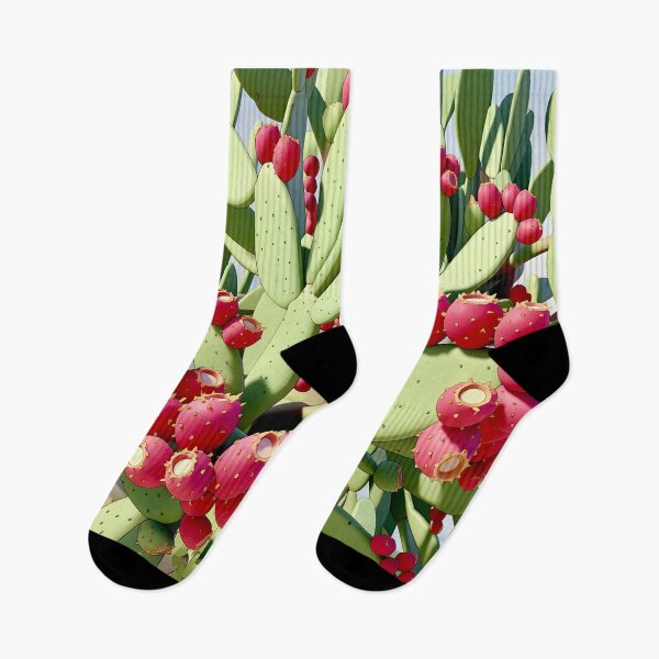 Item preview, Prickly Pear Cactus with Red Fruit designed and sold by Vicky Brago-Mitchell®.