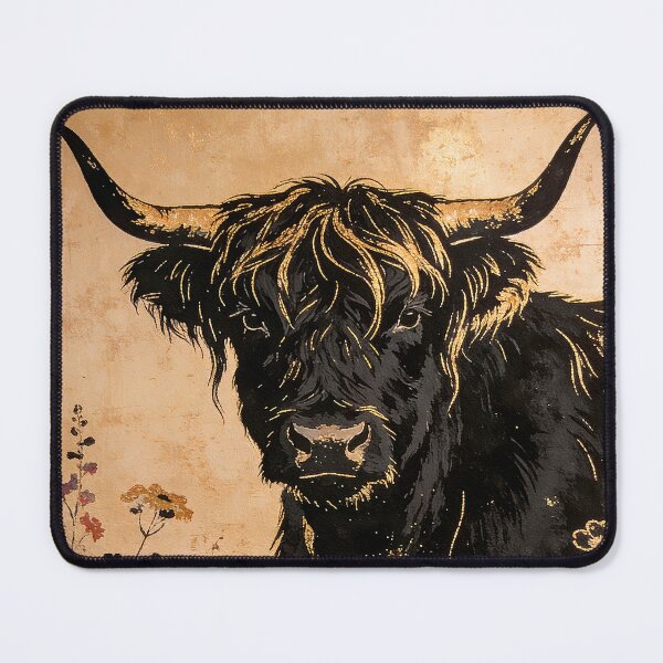Item preview, Highland cow among wildflowers designed and sold by paulrommer.
