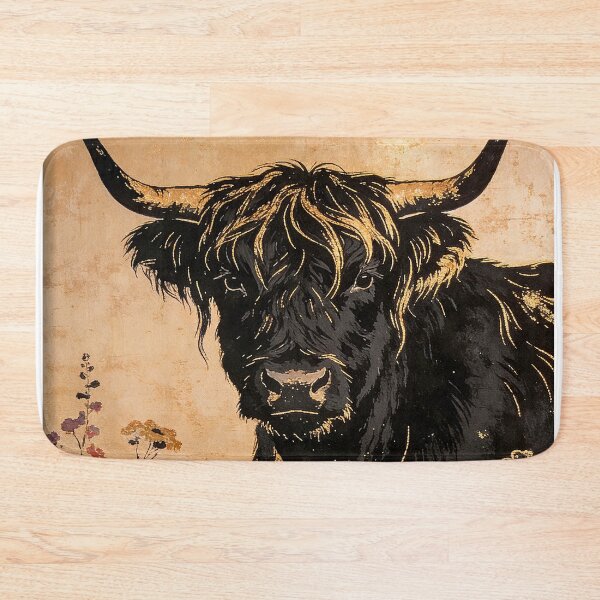 Item preview, Highland cow among wildflowers designed and sold by paulrommer.