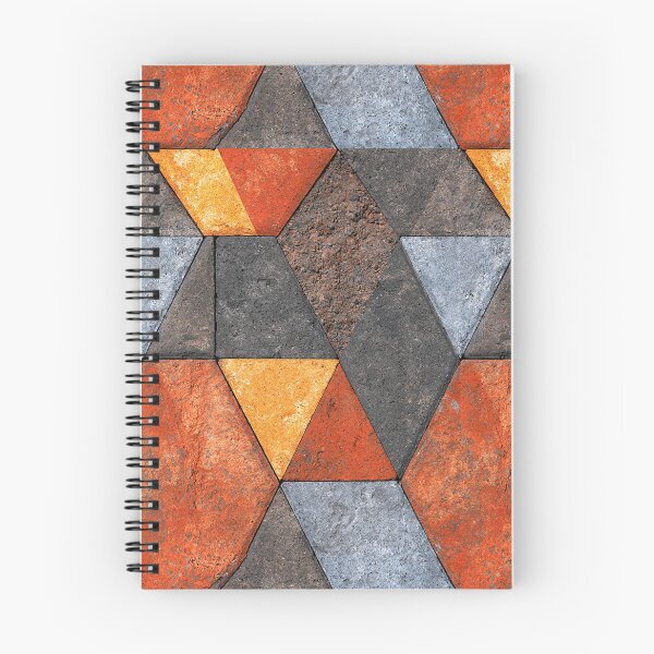 Item preview, Rusty Orange and Grey Triangle Stone Mosaic designed and sold by Piotrek0001.