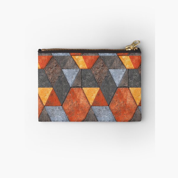 Item preview, Rusty Orange and Grey Triangle Stone Mosaic designed and sold by Piotrek0001.