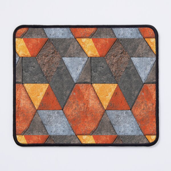 Item preview, Rusty Orange and Grey Triangle Stone Mosaic designed and sold by Piotrek0001.