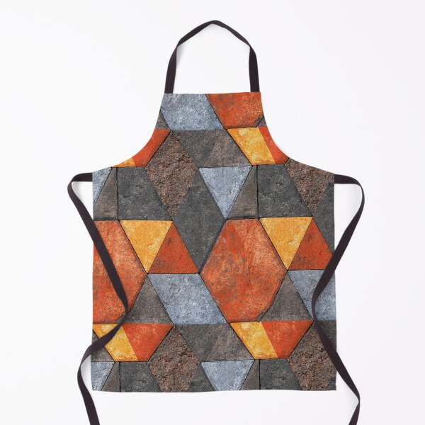 Item preview, Rusty Orange and Grey Triangle Stone Mosaic designed and sold by Piotrek0001.