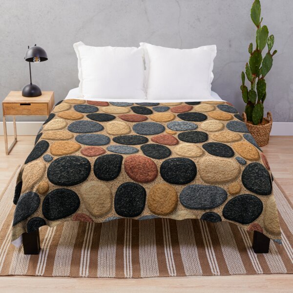 Item preview, Smooth Black and Brown River Stones Pattern designed and sold by Piotrek0001.