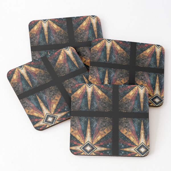 Item preview, Dark Geometric Abstract Cross Star Art designed and sold by Piotrek0001.