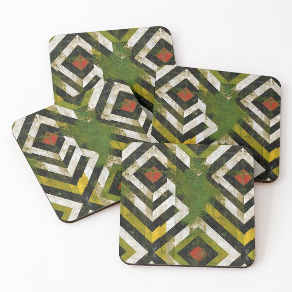 Item preview, Green Moss and White Striped Chevron Pattern designed and sold by Piotrek0001.