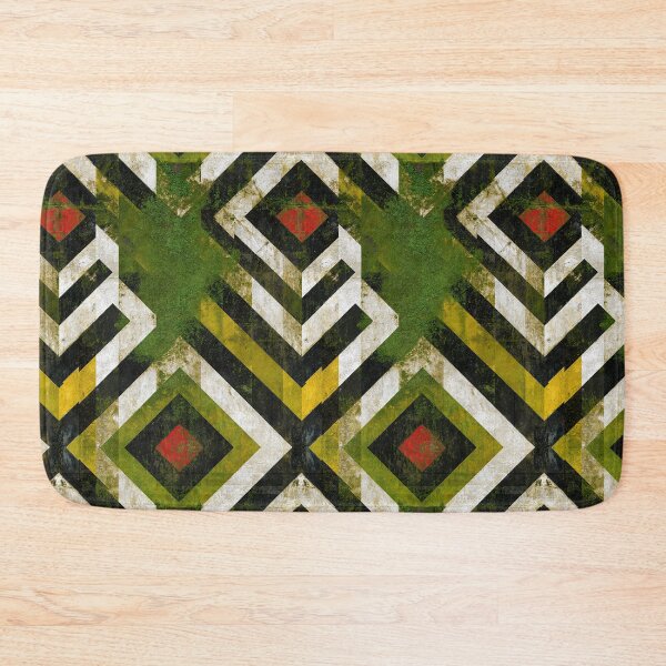 Item preview, Green Moss and White Striped Chevron Pattern designed and sold by Piotrek0001.