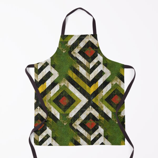 Item preview, Green Moss and White Striped Chevron Pattern designed and sold by Piotrek0001.