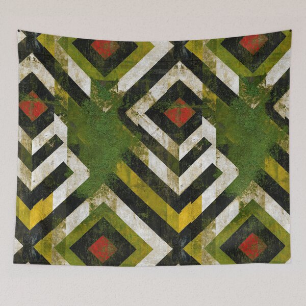 Item preview, Green Moss and White Striped Chevron Pattern designed and sold by Piotrek0001.