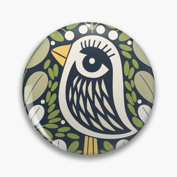 Item preview, Scandinavian Botanical Bird Art Print | Quirky Folk Bird  designed and sold by Filora Atelier | Bird Art.