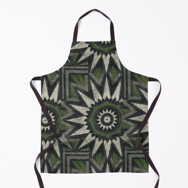 Item preview, Dark Tribal Green and Grey Geometric Pattern designed and sold by Piotrek0001.