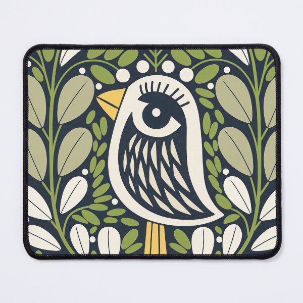 Item preview, Scandinavian Botanical Bird Art Print | Quirky Folk Bird  designed and sold by Filora Atelier | Bird Art.