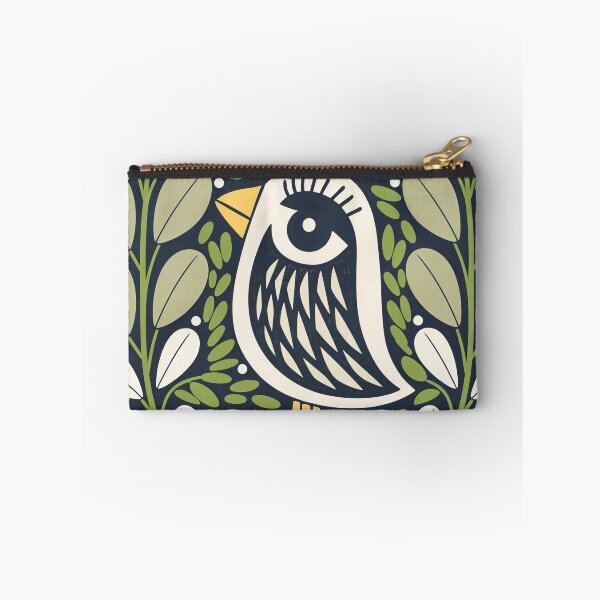 Item preview, Scandinavian Botanical Bird Art Print | Quirky Folk Bird  designed and sold by Filora Atelier | Bird Art.