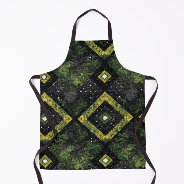 Item preview, Dark Night Forest with Green Geometric Lines designed and sold by Piotrek0001.