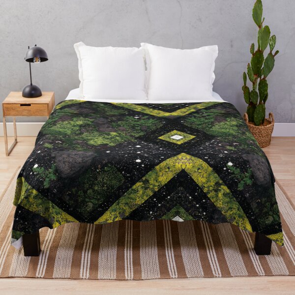 Item preview, Dark Night Forest with Green Geometric Lines designed and sold by Piotrek0001.