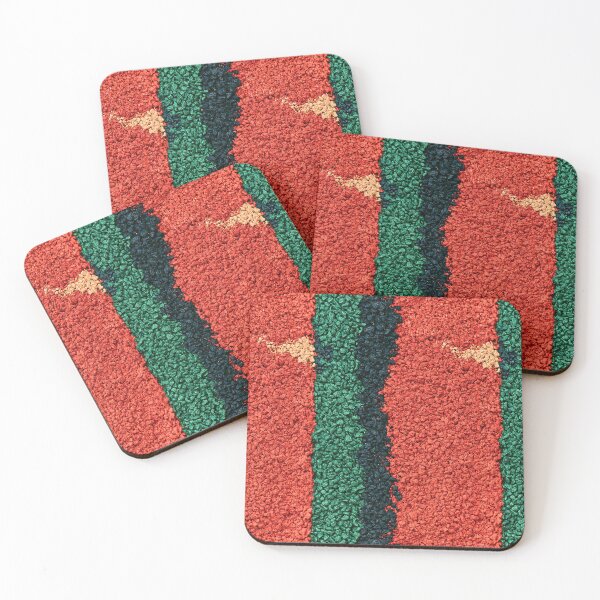 Item preview, Red Brick Texture with Green Vertical Stripe designed and sold by Piotrek0001.