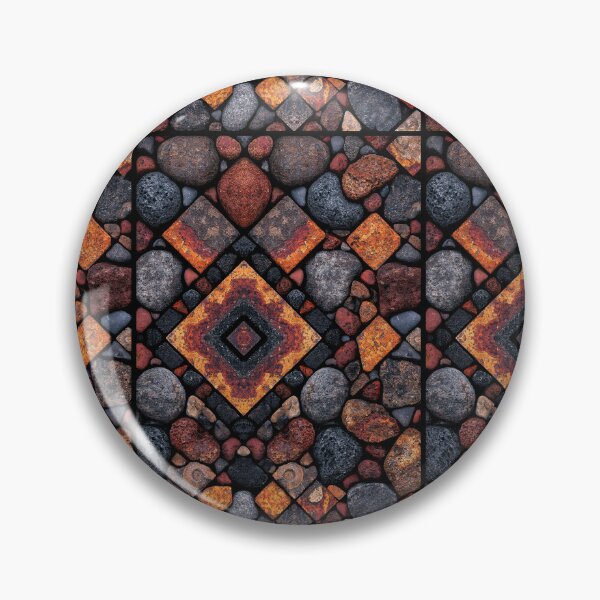Item preview, Dark Red and Brown Mosaic Stone Tiles designed and sold by Piotrek0001.