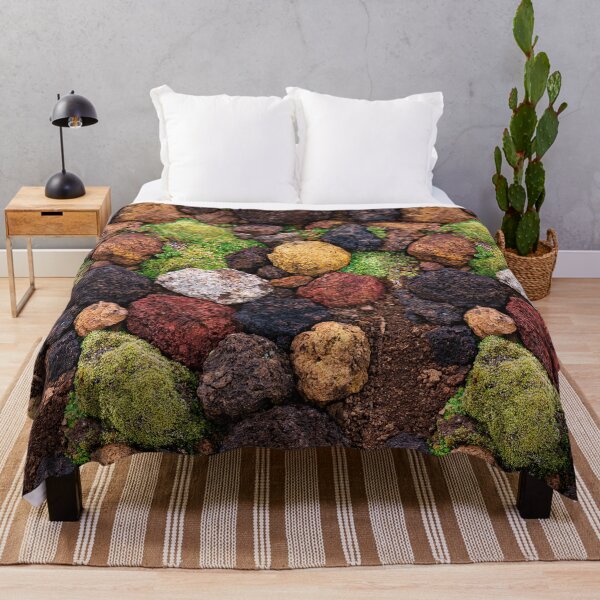 Item preview, Brown Rocks Covered in Green Moss Texture designed and sold by Piotrek0001.