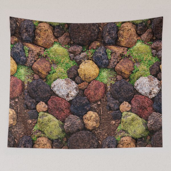 Item preview, Brown Rocks Covered in Green Moss Texture designed and sold by Piotrek0001.