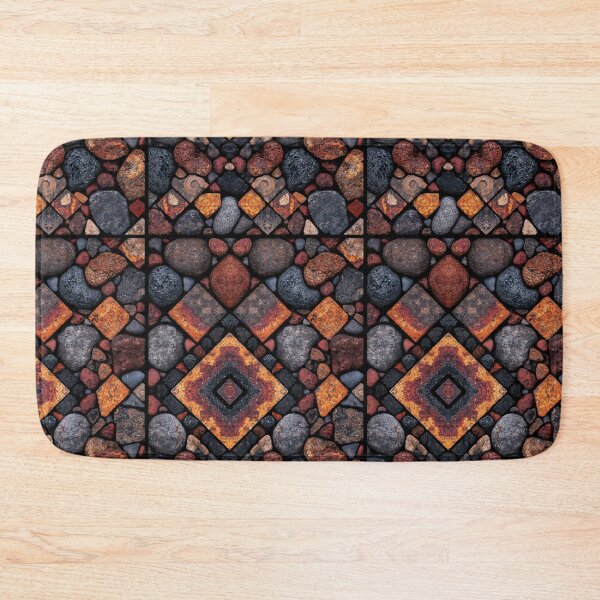 Item preview, Dark Red and Brown Mosaic Stone Tiles designed and sold by Piotrek0001.