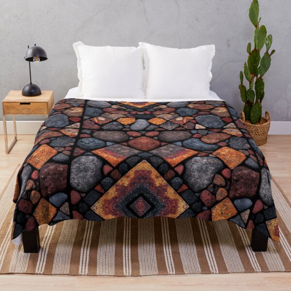 Item preview, Dark Red and Brown Mosaic Stone Tiles designed and sold by Piotrek0001.
