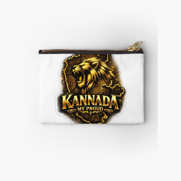 Item preview, Kannada My Proud Lion Karnataka Map Luxury Sticker | Kannada Pride T-Shirt Design designed and sold by Kannada Ink Studio.
