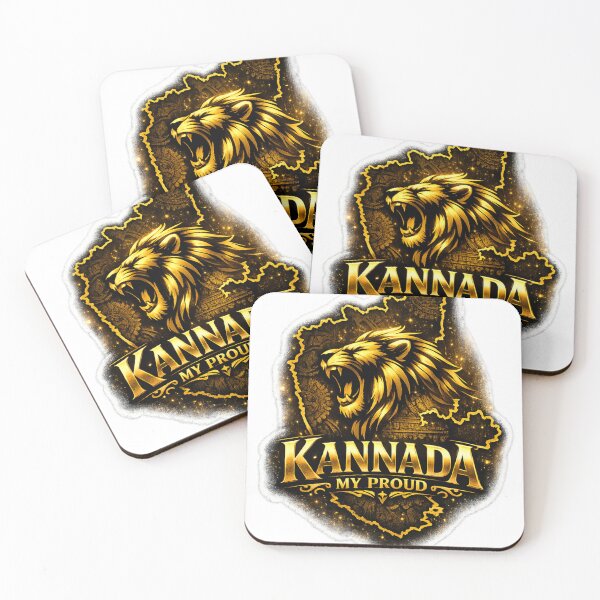 Item preview, Kannada My Proud Lion Karnataka Map Luxury Sticker | Kannada Pride T-Shirt Design designed and sold by Kannada Ink Studio.