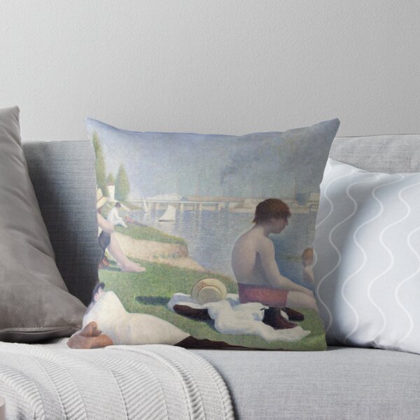 Item preview, Bathers at Asnières - Seurat - Pointillist Painting Style Riverside Bathers Scene for Classic Art Lovers designed and sold by RickE.
