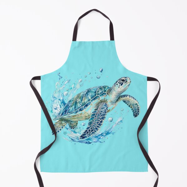 Item preview, Watercolor Sea Turtle in Oceanic Depths designed and sold by DarVibe Designs.