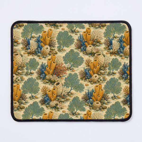 Item preview, Seamless Coral Reef Pattern | Vintage Ocean Sponge & Coral Wallpaper | Coastal Botanical Textile Design designed and sold by AnimalAirtistry.