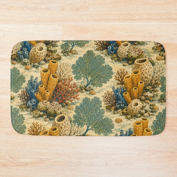 Item preview, Seamless Coral Reef Pattern | Vintage Ocean Sponge & Coral Wallpaper | Coastal Botanical Textile Design designed and sold by AnimalAirtistry.