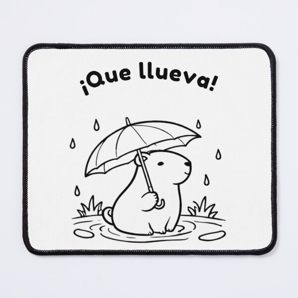 Item preview, Spanish Capibara Que llueva– Cute Minimalist Design designed and sold by PAPIRO SIGLO XXI.
