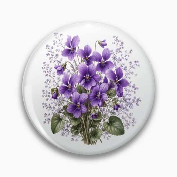 Item preview, Vintage Violet Bouquet Botanical Illustration Watercolor Purple Flowers designed and sold by Panom Suavichien.