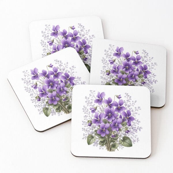 Item preview, Vintage Violet Bouquet Botanical Illustration Watercolor Purple Flowers designed and sold by Panom Suavichien.