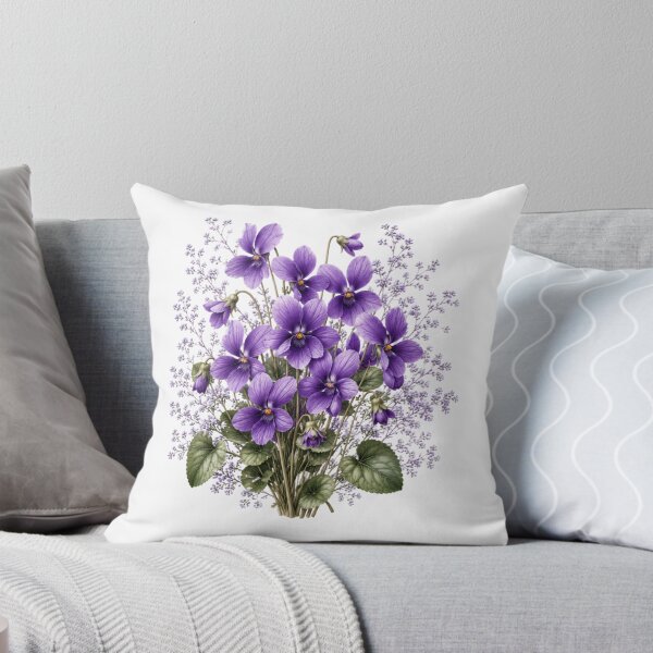 Item preview, Vintage Violet Bouquet Botanical Illustration Watercolor Purple Flowers designed and sold by Panom Suavichien.