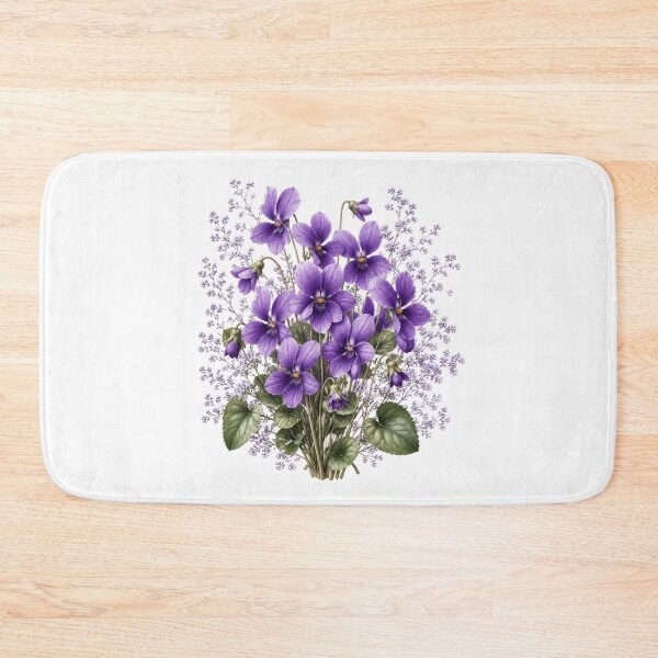 Item preview, Vintage Violet Bouquet Botanical Illustration Watercolor Purple Flowers designed and sold by Panom Suavichien.