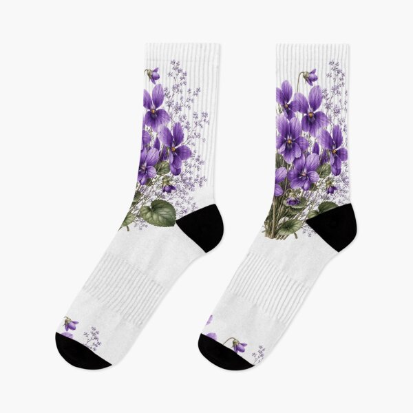 Item preview, Vintage Violet Bouquet Botanical Illustration Watercolor Purple Flowers designed and sold by Panom Suavichien.